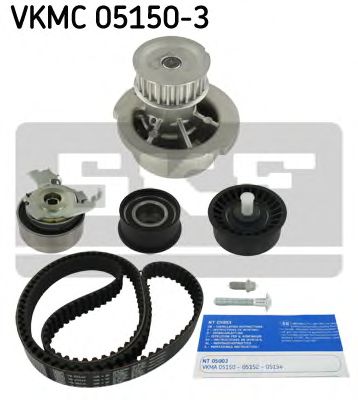 VKMC 05150-3 SKF - Насос охолоджуючої рідини + комплект зубчатого ремня1